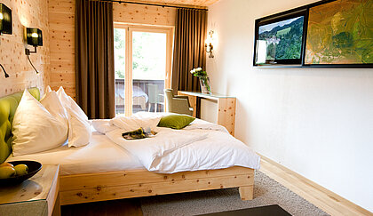 Stone pine room in Minglers Sportalm in Kirchberg near the Kitzbühel Alps